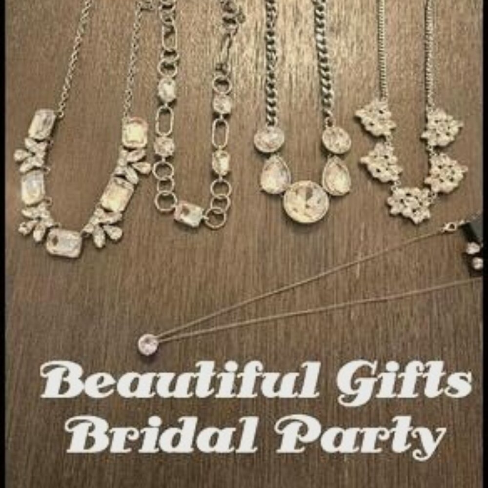 Beautiful Lot of 5 BLING Necklaces! Beautiful Gifts!  Bridal Party! Paparazzi